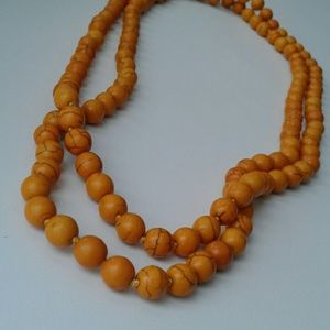 Mustard beaded necklace